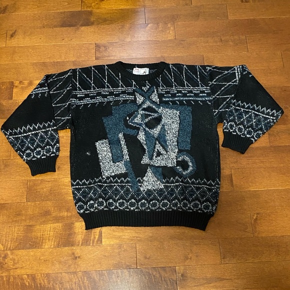 80s geometrical sweater - Picture 4 of 6